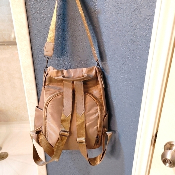 New Shimmery Backpack Removeable Strap Large Inner Pocket Sparkle Bling - Picture 10 of 16